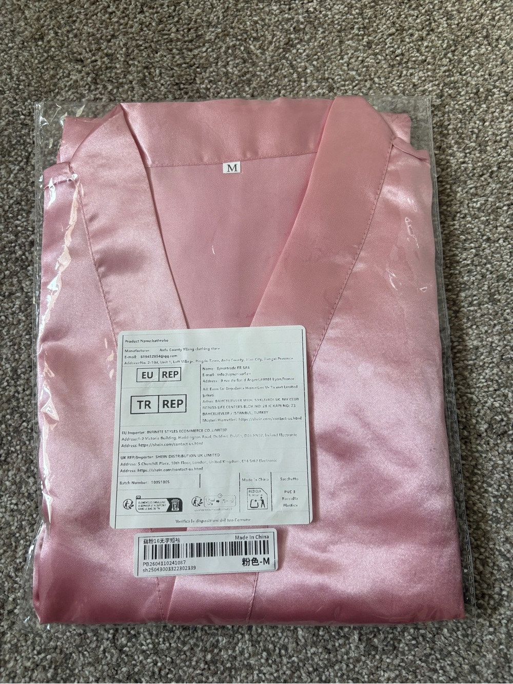 NWT Satin Kimono Robe - Pink